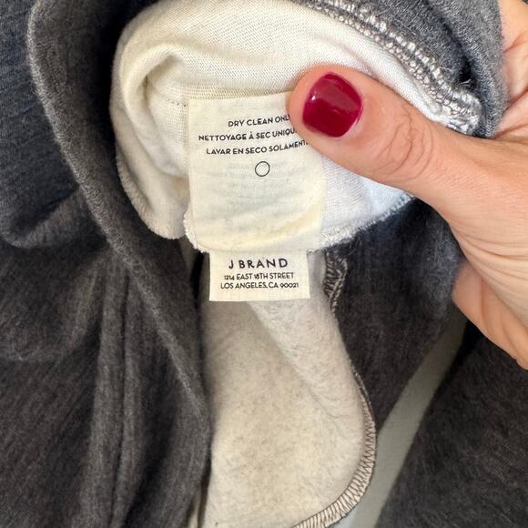 J Brand Zip Shoulder Sweatshirt is Heather Grey Size Medium - Picture 6 of 6